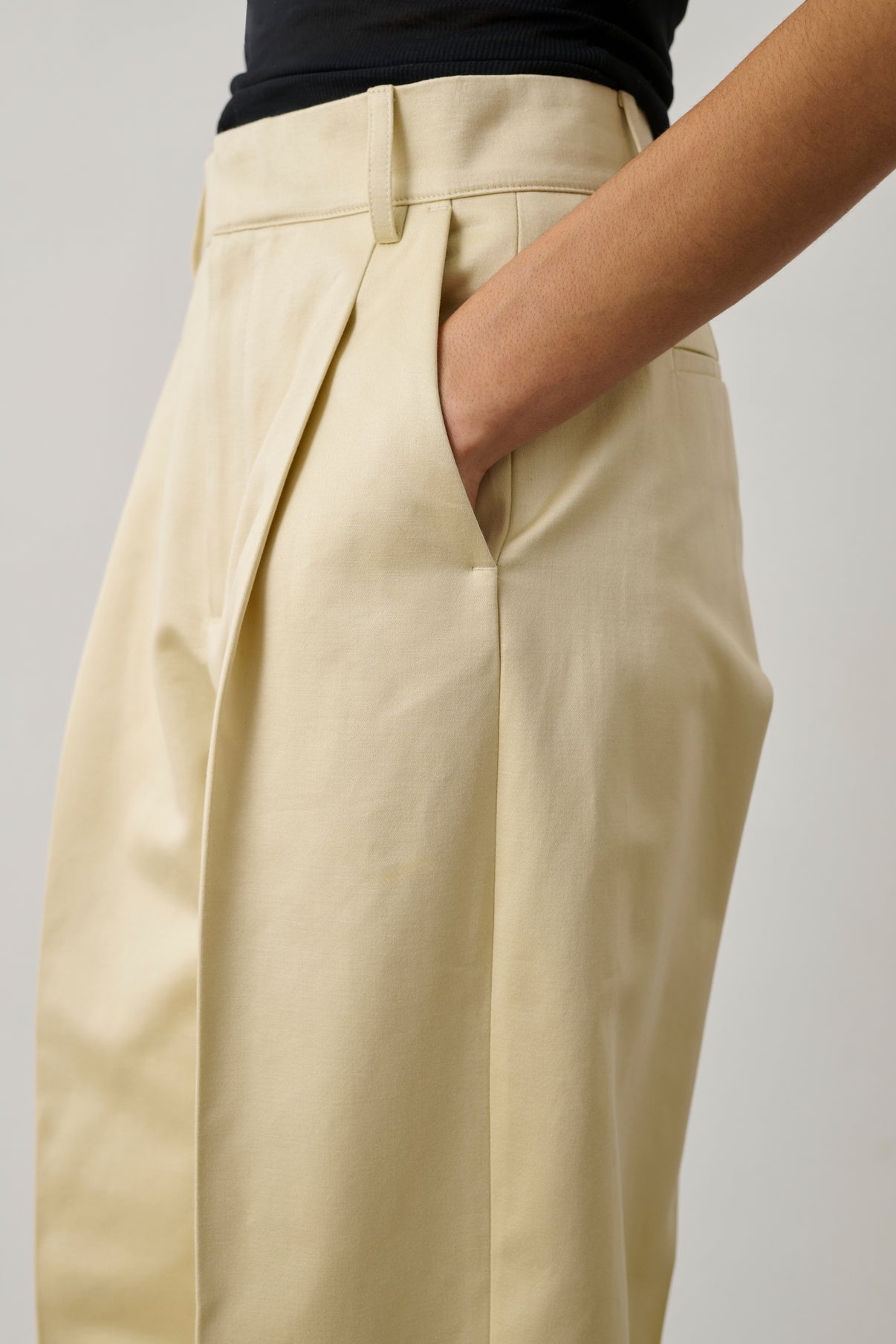 Pantalon Graham - Crème - Coton - Femme vue 2