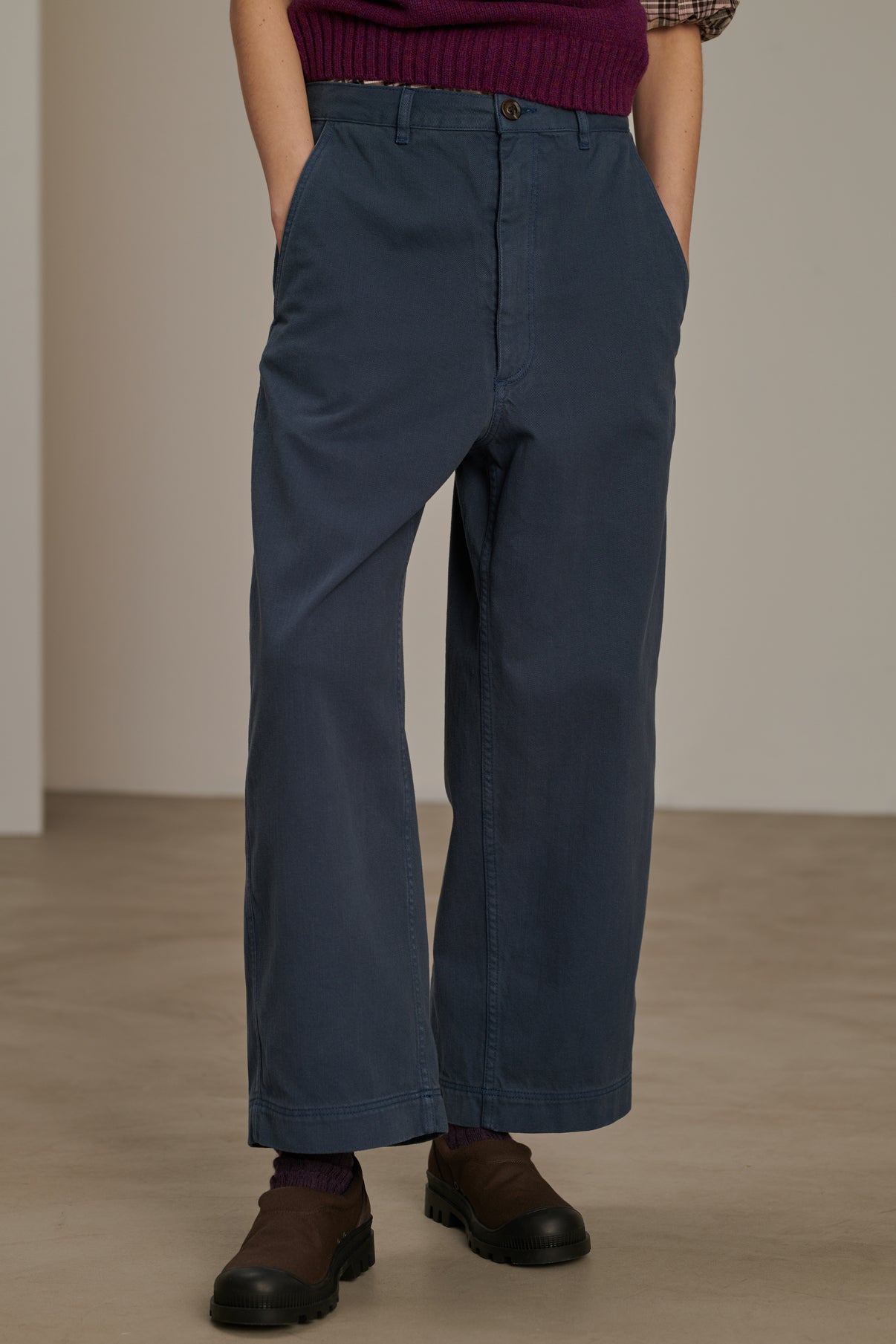 Pantalon Clovis - Bleu - Coton - Femme vue 2