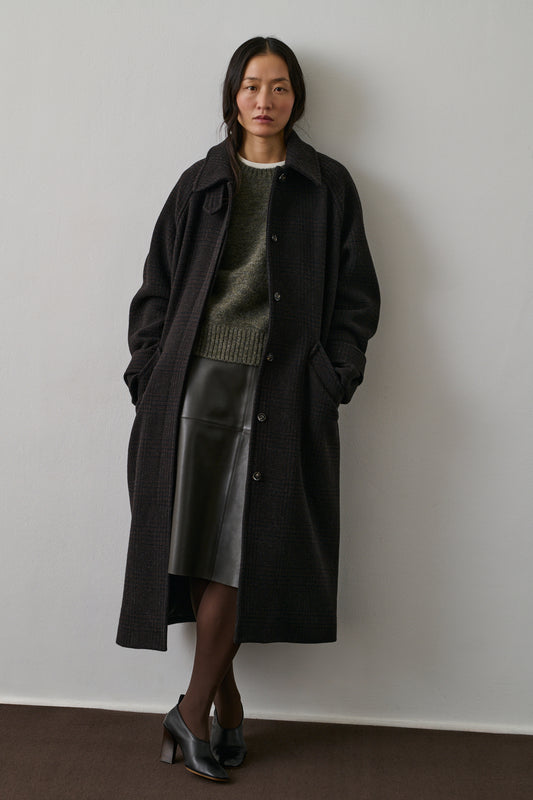 Manteau Berlin - Marron/Noir - Laine - Femme