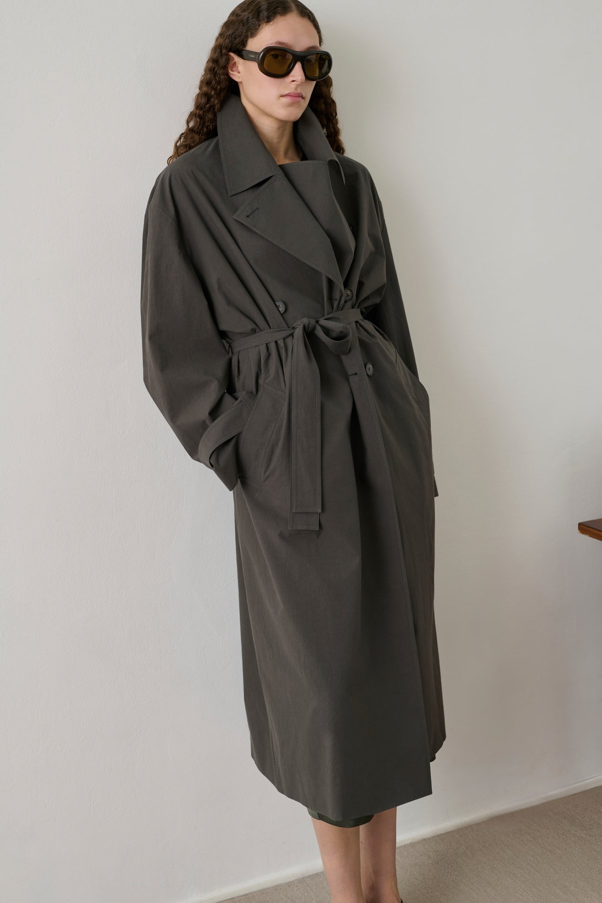 Trench Helio - Anthracite Foncé - Coton - Femme vue 1