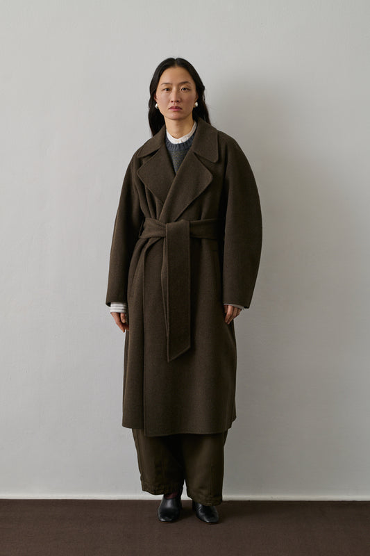 Manteau Harvard - Kaki Brun - Laine - Femme