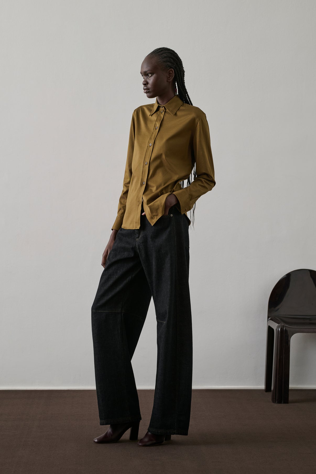 Chemise Faust - Kaki/Bronze - Coton - Femme vue 3