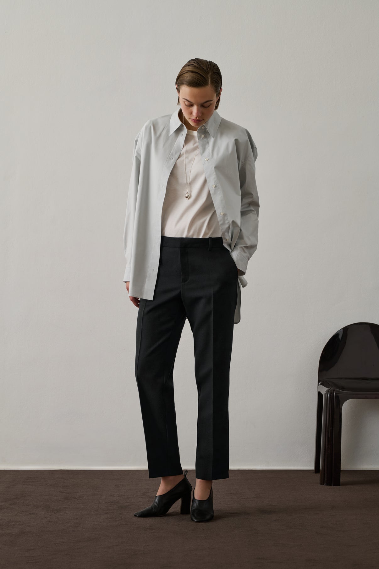 Pantalon Gabriel - Noir - Laine - Femme vue 1