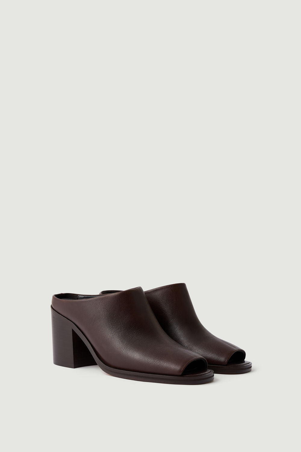 Mules Down - Marron Foncé - Cuir - Femme vue 5